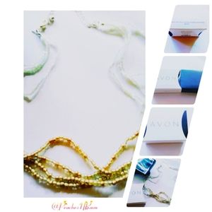 Sea And Sky Multistrand Beaded Necklace -Green